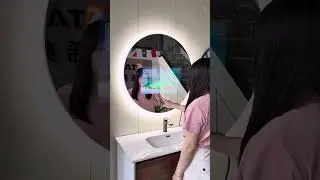 Frameless Smart Bathroom Mirror - Round Backlit Design #hoteldecoration #homedecor  #smartmirror