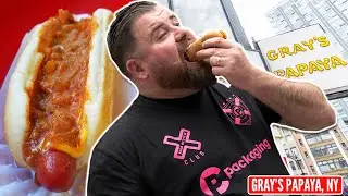 We Try A Classic New York Hot Dog At Gray's Papaya | Food Review Club