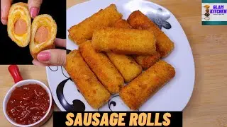 Sausage Rolls recipe | Chicken Sausage Rolls | Cheese stuffed Chicken Sausage Rolls | GLAM KITCHEN