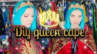 Diy queen cape! Super quick and easy costume idea!