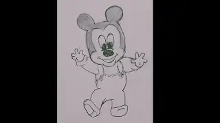 how to draw a mickey mouse drawing | mickey drawing | pencil art | paint with artist | #Short
