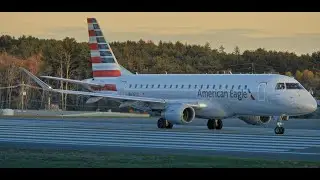 American Eagle E-175 Sunset Departure | Manchester | GH5 II