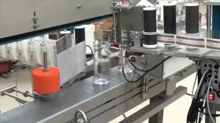 Front & Back Labeling System Applies Labels to Empty Bottles