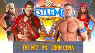 WWE 2K18 The Miz with Maryse vs John Cena with Nikki Bella | WrestleMania 33 Full Match PS4 Gameplay