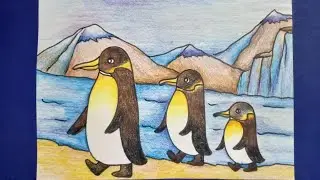 Super easy Penguin Family 🐧 by The Creative Bharati😇