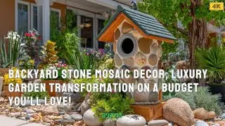 Backyard Stone Mosaic Decor 💎 Luxury Garden Transformation on a Budget You&rsquo;ll Love!