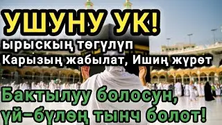 🎧 АР КҮНҮ УККУЛА – КАРЫЗ МЕНЕН КЫЙЫНЧЫЛЫК ЖОК БОЛОТ! | Ырыскы ачкан Куран окуу