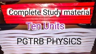 Ten units study material I PGTRB PHYSICS I DPN ACADEMY I TEST BATCH I
