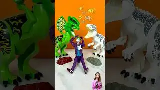 T-Rex Joins the Fight Against the Joker! | dinosaur game #toys #dinosaurs #trex #dino