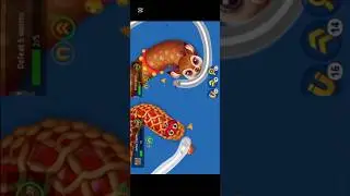 Worms zone io worm biggest snake on zone \#shorts #wormszone #wormworld #giantworm #glowworm
