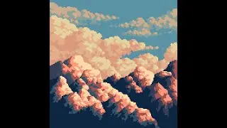 Pixel Art Mountains Timelapse - Improved workflow