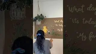 Painting a Winnie the Pooh banner 🍯🐝❤️ #angiecastillodesigns #angiecastillopaints