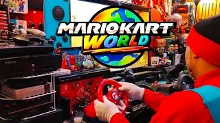 MARIO KART WORLD WITH HORI STEERING WHEEL & PEDALS ON NINTENDO SWITCH 2!