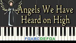 EASY Christmas Piano Tutorial: Angels We Have Heard on High, play along with the band!