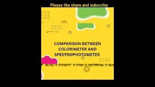 Comparison between Colorimeter and spectrophotometer#Zoology notes