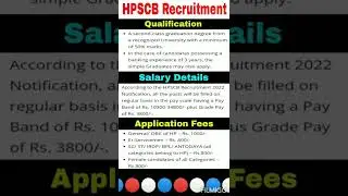 HPSCB Assistant Manager Recruitment 2022 #successcodeindia #shorts #govtjobs #viral #trending