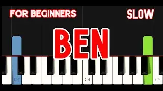 BEN [ HD ] - JACKSON 5 | EASY PIANO