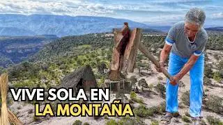Vive SOLA en lo m&aacute;s profundo de la MONTA&Ntilde;A, la Abuelita que CORTA LE&Ntilde;A