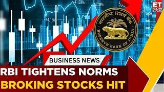 Broker Stocks Fall After RBI Rule | Market Wrap | Nifty Near High |Top Stocks to Watch|Business News