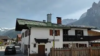 Sweet wooden houses in beautiful small village MIttenwald, Bavaria