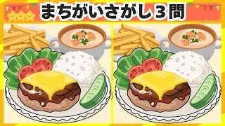 [間違い探し] 今回はハンバーグからスタート！3問 No.110 [毎日脳トレクイズ]