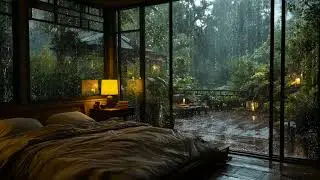 🌧️ Fall Asleep Fast with Gentle Rain Sounds | Cozy Night Ambience for Deep Sleep 🌙🔥