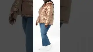 Women's Lightweight Water-Resistant Hooded Puffer Coat (Available in Plus Sizes