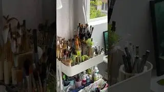 Full art studio tour up on my channel 🎀 #artroom #artstudio #artspace #home #artist #youtubeshorts