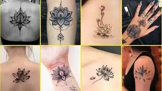Most Beautiful Black Lotus Tattoo Design Ideas For Girls 2025 | Lotus Flower Tattoos | Women Tattoo!