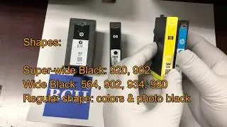 Как установить зажимы для хранения на картриджи 564, 920, 902, 934 и 935