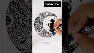 Krishna mandala art #krishna #mandala #like #subscribe #trendingshorts #krishnalove #art