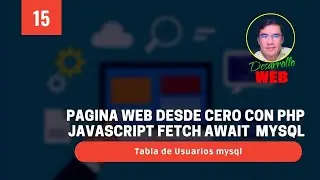 15 PHP POO MVC MYSQL  FETCH JAVASCRIPT  -  Tabla de Usuarios mysql