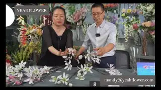 Artificial Flowers Magnolia and Imperial Flower Live Show IN the Canton Fair 2020