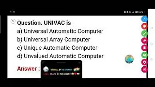 UNIVAC is :- 