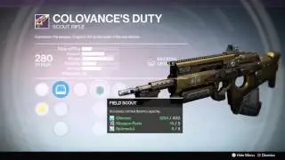 Destiny The Taken King - Iron Banner Gear Rewards (January 26) Colovance's Duty, Ashraven's Flight