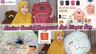 Review Bantal Menyusui Omiland dan Diaperbag Anello #perlengkapanbayi #newborn #shopee