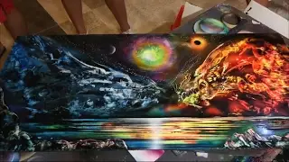 Dragon fire life spray paint art