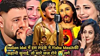 This boy sang a very beautiful song of Jesus Christ, leaving everyone amazed 😱 #jesus #viralvideo 