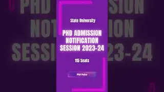 🚀Assam Science & Technology University PhD Admission #shorts #phdadmission2023 #latestphdform #phd