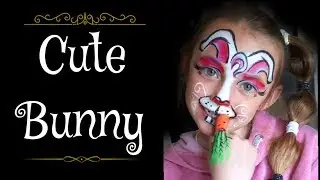 Cute Bunny face painting/Easter bunny face painting/Simple and fast Bunny face painting