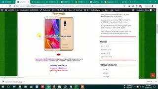 Symphony i95 Flash File HW1_V7 MT6739 Android 8.1 All Version Stock Rom