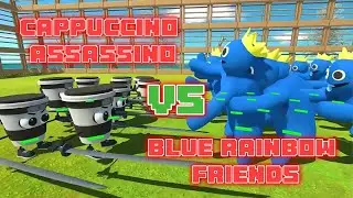 Cappuccino Assassino vs Blue Rainbow Friends | Animal Revolt Battle Simulator | LV Games