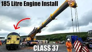 Timelapse: Lifting a 185 litre English Electric 12 cylinder engine into a Class 37 loco - 37023.