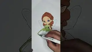 ✨Cute Fairy from a Magical World!🧚 #art #coloringadventure #drawing