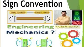 engineering mechanics/sign convention in SF and BM shear force/sagging and hogging / pradeep kumar
