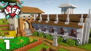 X Life: Эпизод 1: Строим наш первый дом! Minecraft Survival Let's Play