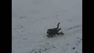 Sledging down devils dyke with ash on me back