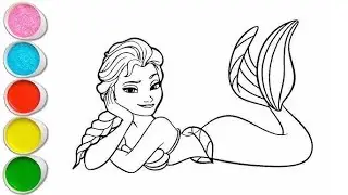 Mermaid Drawing, Painting & Coloring For Kids and Toddlers_ Easy Art