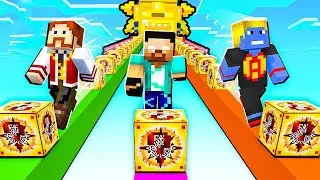 CORRIDA de LUCKY BLOCK INCA com 5 YOUTUBERS depois de 10 ANOS