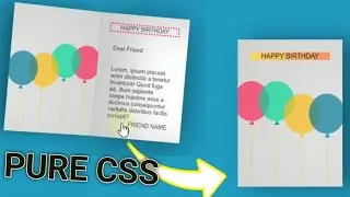 🎉 Create an AMAZING Folded Birthday Wish Card with HTML & CSS 🎨💻 || with source code